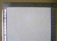 アルファベットのカッティングシール たて10mm 白 ゴッシク太字