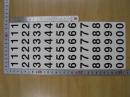 数字(ナンバー)のカッティングシールたて20mm 太字 黒(60個)